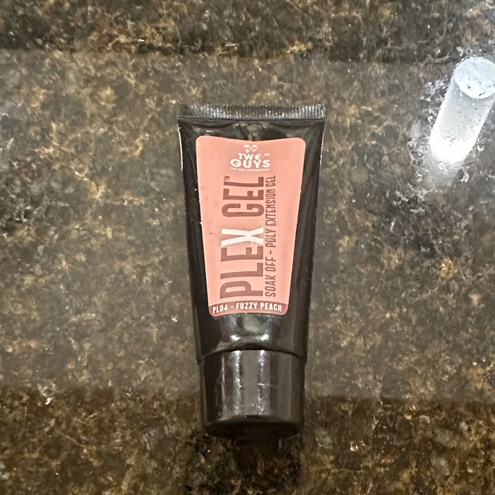 Two Guys Plex Gel Soak Off Poly Extension Gel in PL04 Fuzzy Peach 60g New